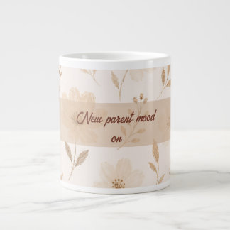 Gigante Taza De Café Con Estilo Floral Y Estado De Ánimo D