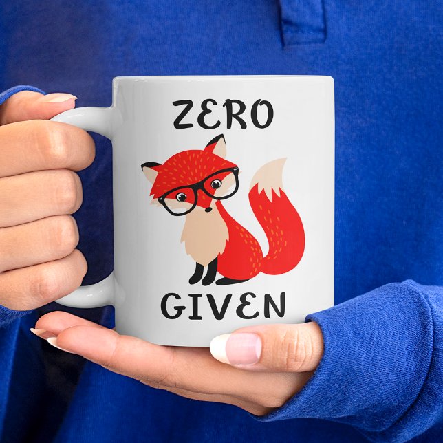 Gigante Taza De Café Con Frase Divertida Zero Fox Given (Zero Fox Given Funny Quote Coffee Mug)