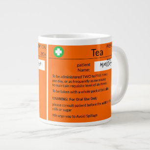 Gigante Taza de café con receta divertida personalizada