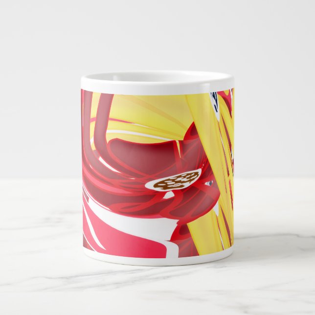 Gigante Taza de café con remolino (Frente)