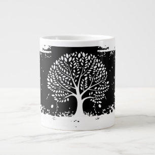 Gigante Taza de café con salpicaduras del Árbol de la Vida