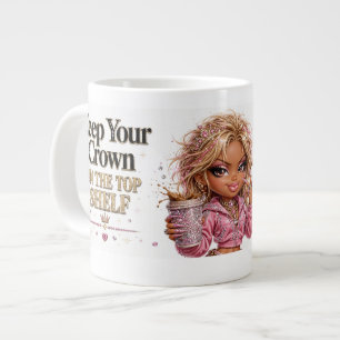 Gigante Taza de café Corona de reina rosa descarada para c