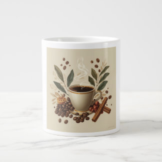 Gigante Taza de café de acuarela acogedora
