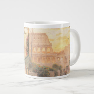 Gigante Taza de café de cerámica del Coliseo de Roma vinta