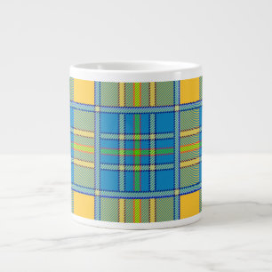Gigante taza de café de cuadros escoceses tartán