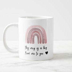 Gigante Taza de café de dos tonos con un abrazo mío para t