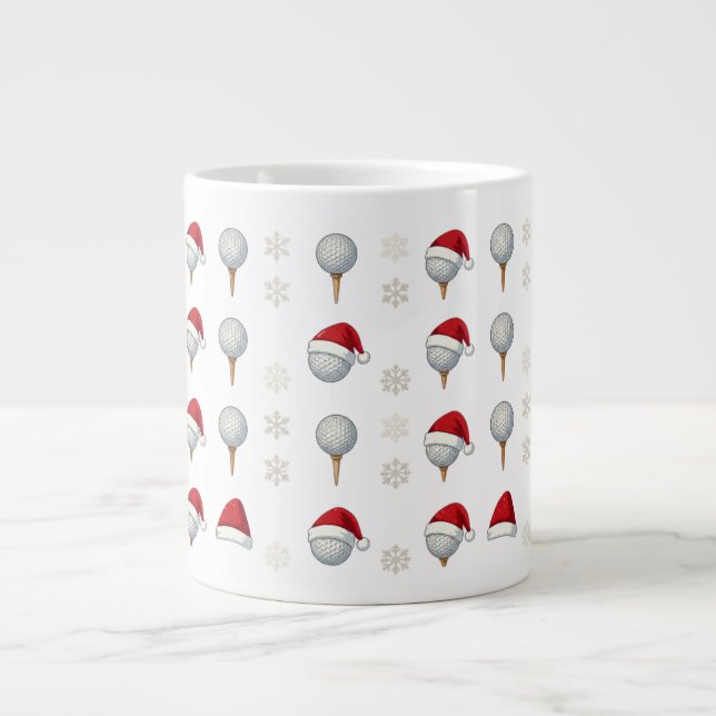Gigante Taza de café de golf de Navidad (Frente)