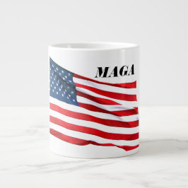 Gigante Taza de café de la bandera de MAGA