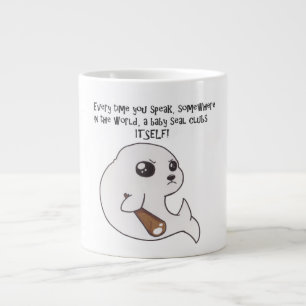 Gigante Taza de café de la cría de foca