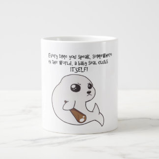 Gigante Taza de café de la cría de foca