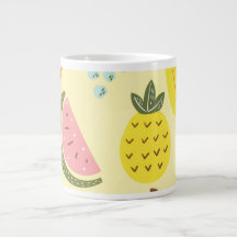 Taza de café de mezcla de frutas