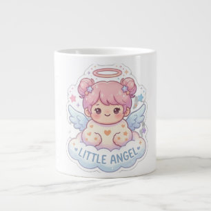 Gigante Taza de café de niña Chibi ángel adorable Kawaii