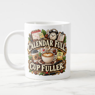 Gigante Taza de café de oficina calendario lleno más lleno