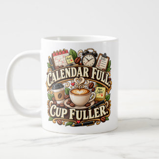Gigante Taza de café de oficina calendario lleno más lleno