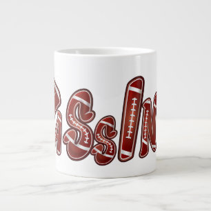 Gigante Taza de café de quarterback de fútbol americano - 