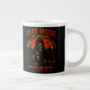 Gigante Taza De Café Divertida Muerto Por Dentro Pero Caff