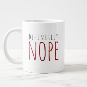 Gigante Taza de café divertida roja y negra definitivament