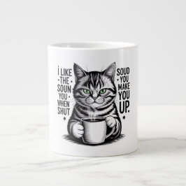 Gigante Taza de café divertida y sarcástica de gato – Me g