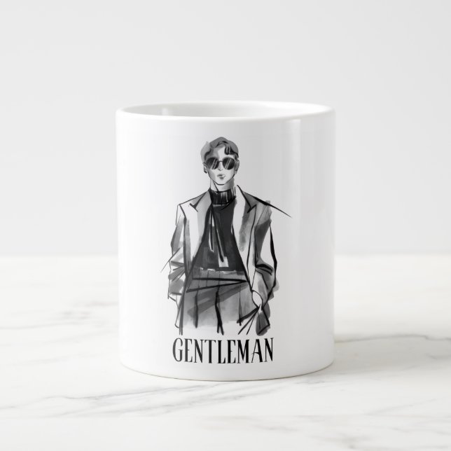 Gigante Taza de café estilo caballero (Frente)