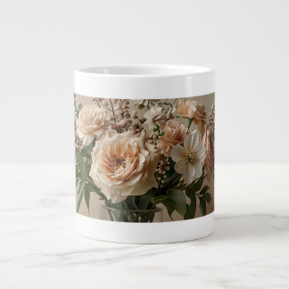Gigante Taza de café floral natural elegante – Flujo botán