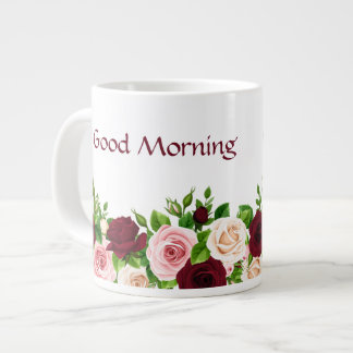 Gigante Taza de café floral personalizada