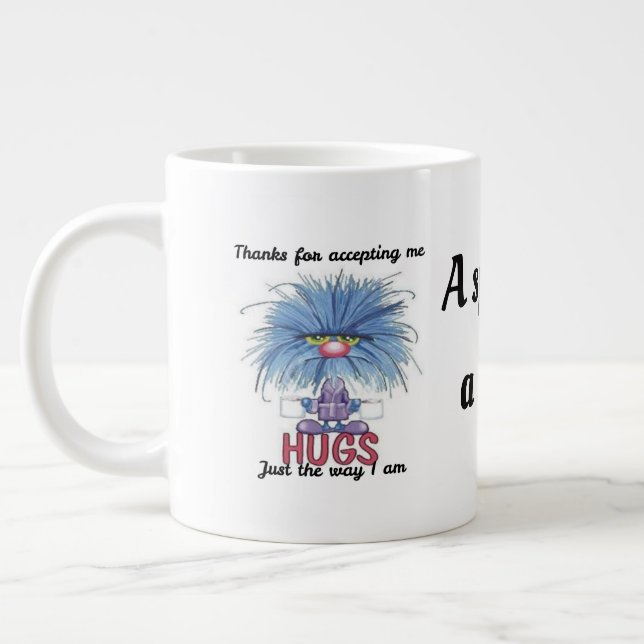 Gigante Taza de café Fuzzy Hugs 20 oz (Izquierda)
