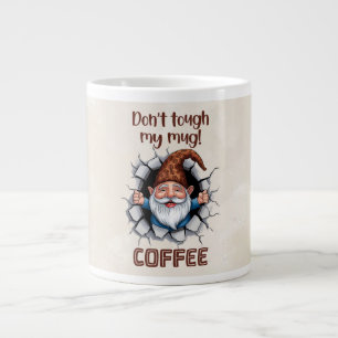 Gigante Taza de café Gnomo Divertido – “No toques mi taza