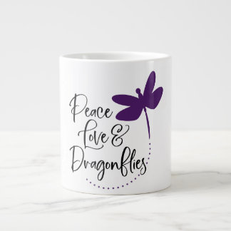 Gigante Taza de café hermosa libélula 