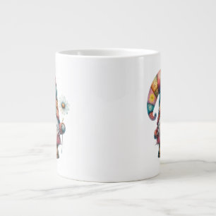 Gigante Taza de café Jumbo 20 oz-Gnome con Flor