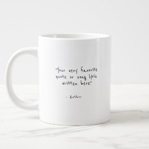 Gigante Taza de café Jumbo con cita personalizada - crea l
