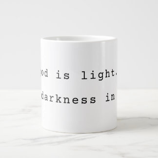Gigante Taza de café Jumbo moderna "Dios es Luz"