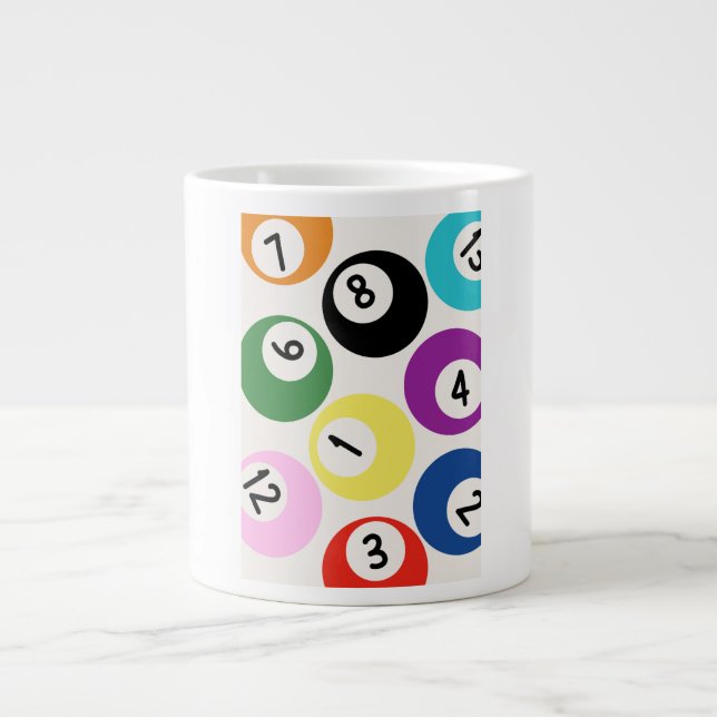 Gigante Taza de café muestra billar  (Frente)