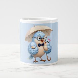 Gigante Taza de café Pájaro Padre Regalo de amor familiar