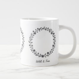 Gigante Taza de café para amante de la naturaleza minimali