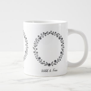 Gigante Taza de café para amante de la naturaleza minimali