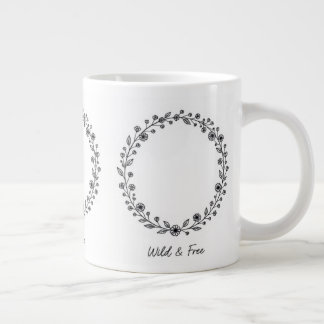 Gigante Taza de café para amante de la naturaleza minimali