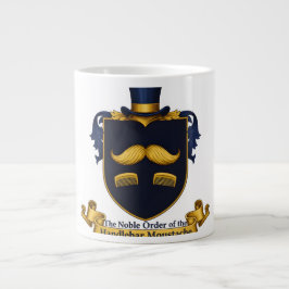 Gigante Taza de café para caballeros con bigote de manilla