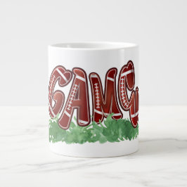 Gigante Taza de café para el día del partido de fútbol ame