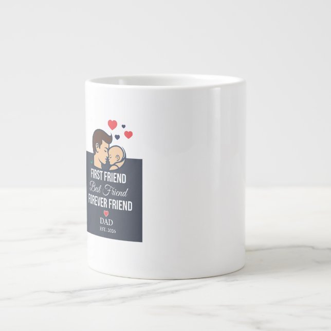 Gigante Taza de café para papá personalizada (Frente)