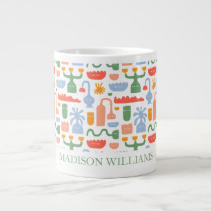 Gigante Taza de café personalizada con nombre minimalista