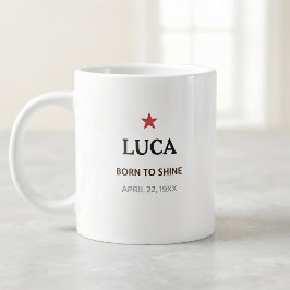 Gigante Taza de café personalizada con nombre para él para
