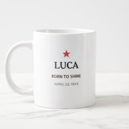 Gigante Taza de café personalizada con nombre para él para