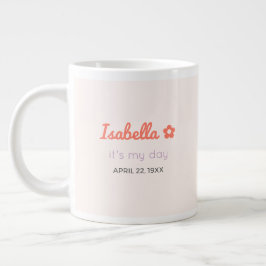 Gigante Taza de café personalizada con nombre para su cump