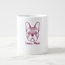 Taza de café personalizada para mamá de Bulldog Fr