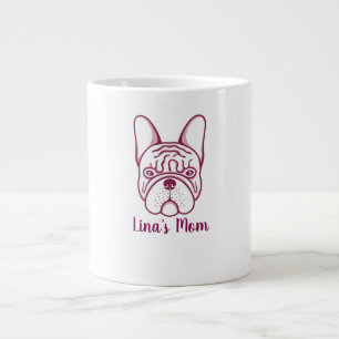 Gigante Taza de café personalizada para mamá de Bulldog Fr