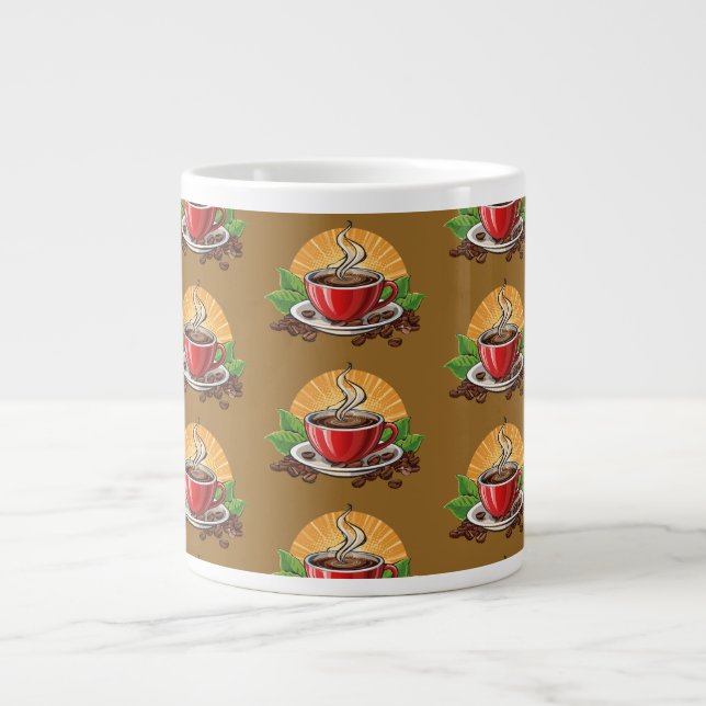 Gigante Taza de café roja (Frente)