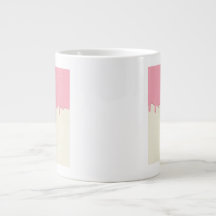 Taza de café rosa con arte de panda dibujado a man