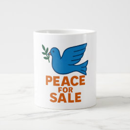 Gigante Taza de café temática de la paz, taza para viajero