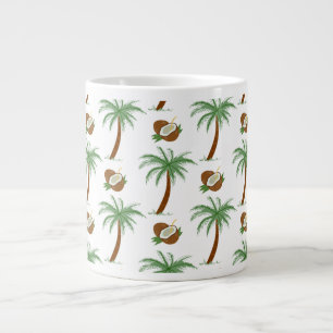 Gigante Taza de café tropical de palma de coco Island Esca