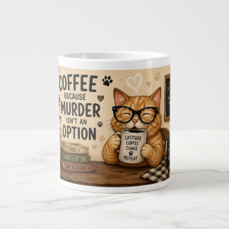 Gigante Taza de gato divertido para café